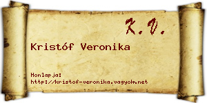 Kristóf Veronika névjegykártya