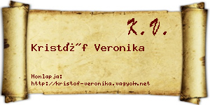 Kristóf Veronika névjegykártya