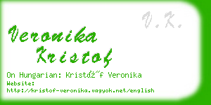 veronika kristof business card